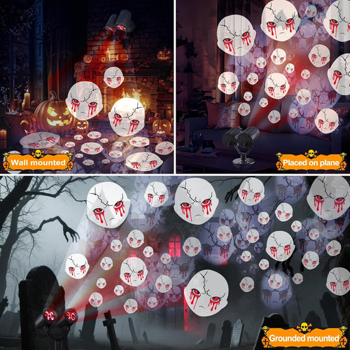 Hauntlight Phantom - Dual-Head Ghost Projector | Outdoor Halloween Light with Timer